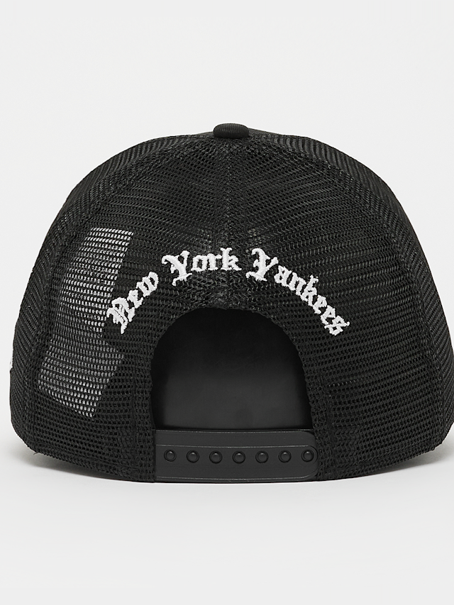 New Era, 9FORTY Wordmark Trucker New York Yankees, black, Image 2 of 4