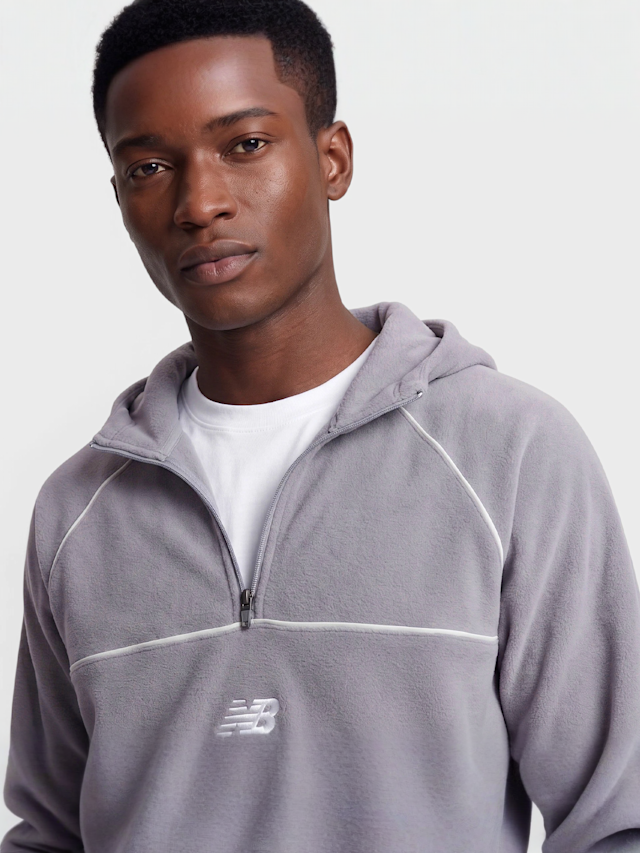New Balance, Trackside Polar Fleece Hoodie, purple, Image 3 of 4