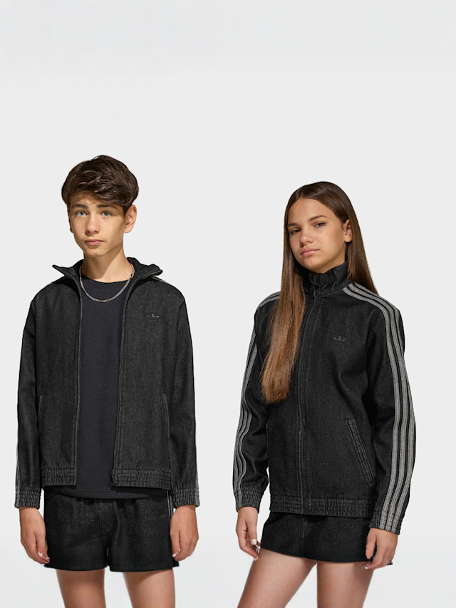 adidas Originals, Firebird Tracktop Denim, black, Image 1 of 4