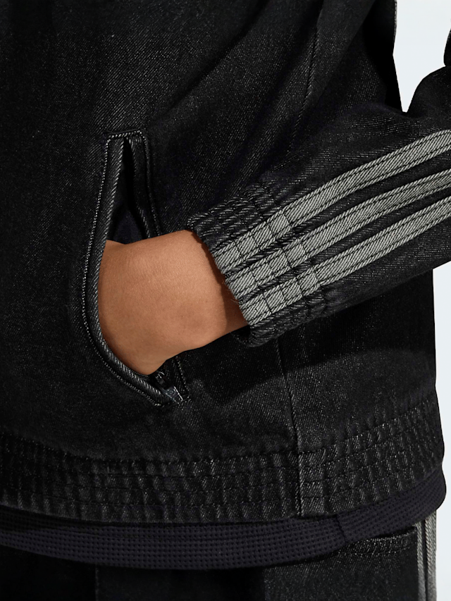 adidas Originals, Firebird Tracktop Denim, black, Image 3 of 4