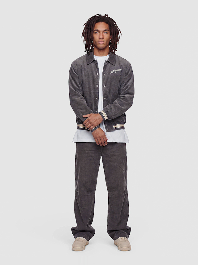 Karl Kani, Corduroy Oversized College Jacket, grey, Image 4 of 4