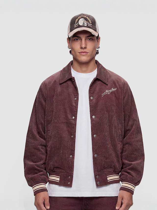 Karl Kani, Corduroy Oversized College Jacket, brown, Image 1 of 4