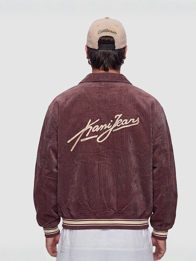 Karl Kani, Corduroy Oversized College Jacket, brown, Image 2 of 4