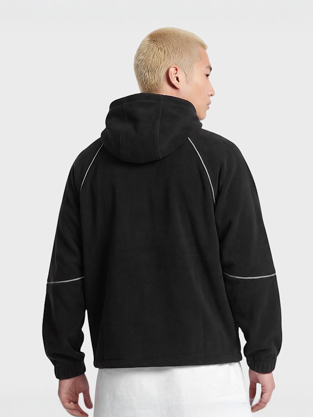 New Balance, Trackside Polar Fleece Hoodie, black, Image 2 of 6