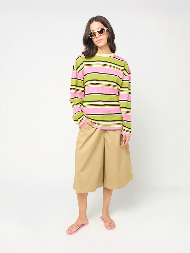 Karl Kani, Woven Signature Stripe Oversized Longsleeve, multi-colour, Image 3 of 3