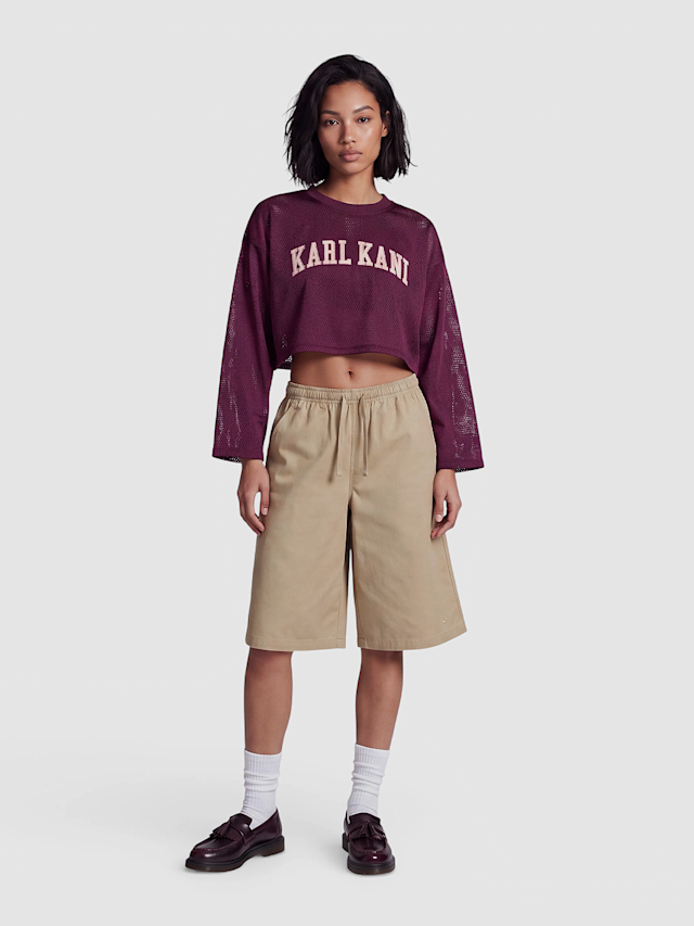 Karl Kani, College Mesh Cropped Longsleeve, purple, Image 4 of 4