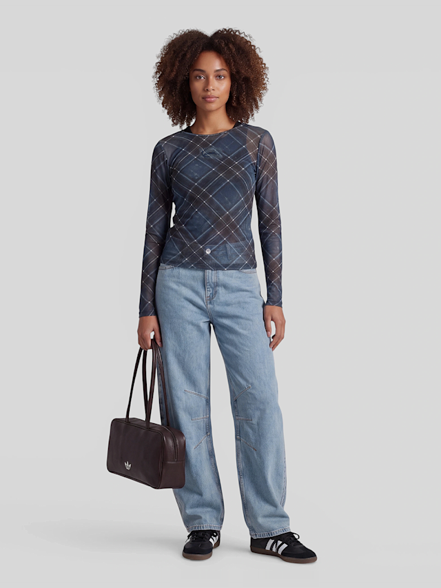Karl Kani, Signature Check Mesh Longsleeve, multi-colour, Image 3 of 3