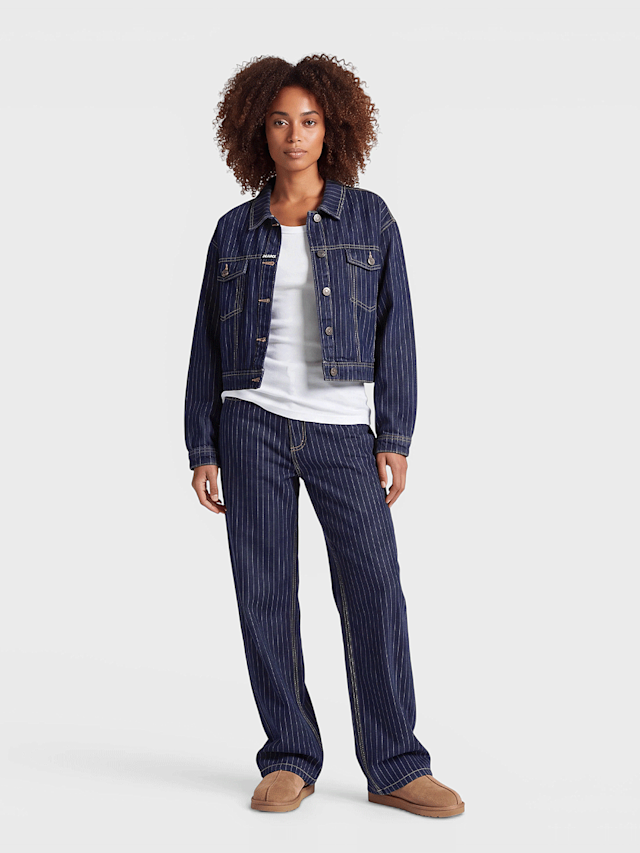 Karl Kani, Retro Cropped Denim Jacket, blue, Image 4 of 4