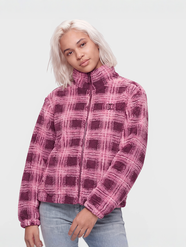 Karl Kani, OG Check Teddy Trackjacket, light pink, Image 1 of 4