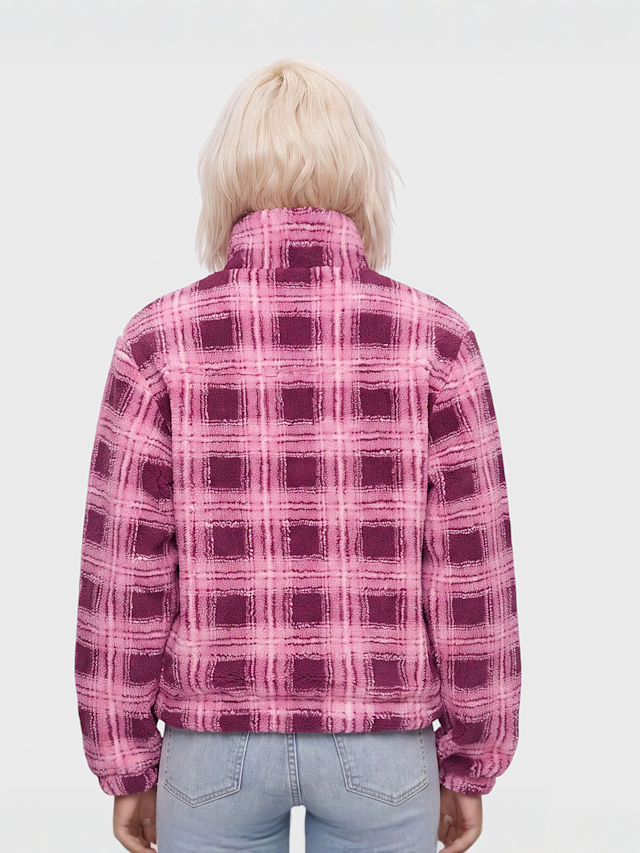 Karl Kani, OG Check Teddy Trackjacket, Pink, Image 2 of 4