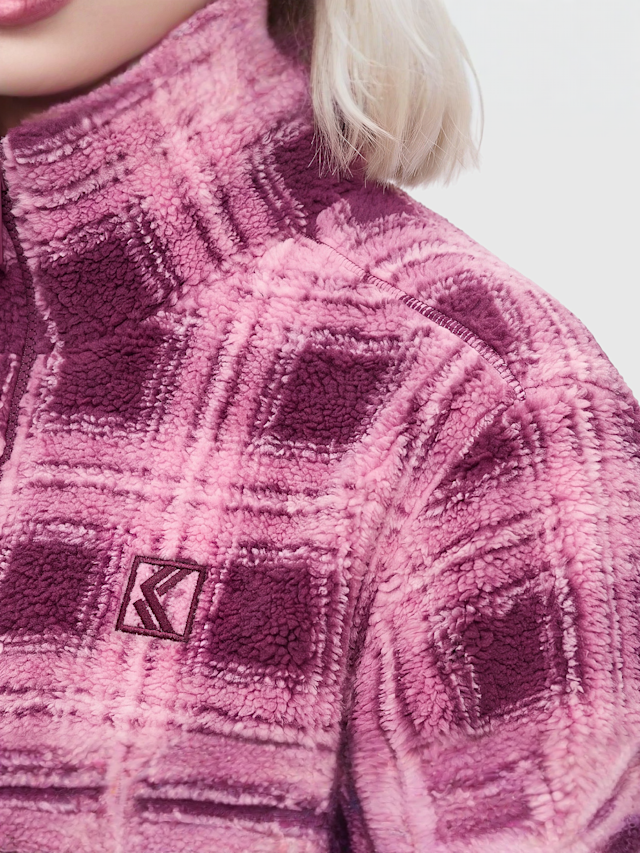Karl Kani, OG Check Teddy Trackjacket, Pink, Image 3 of 4