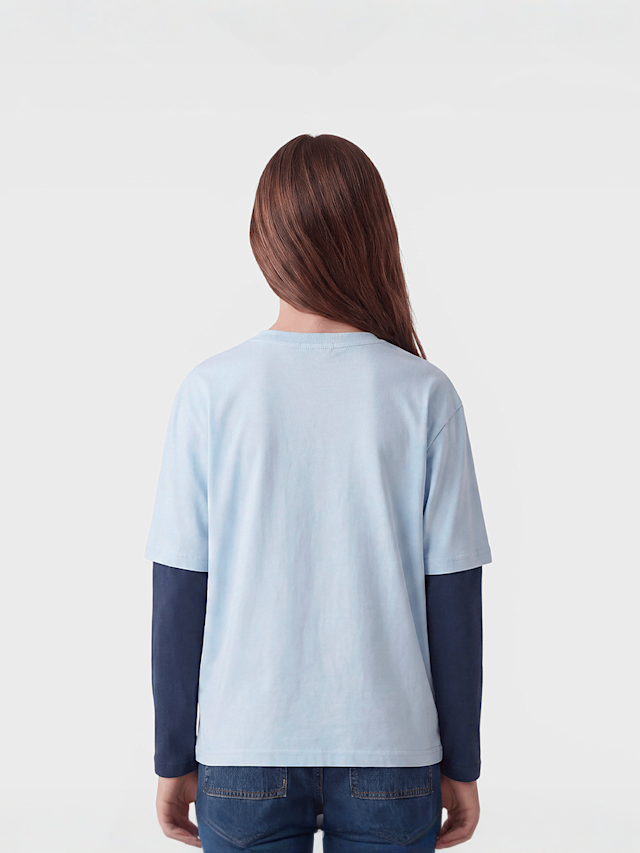 Karl Kani, Round Serif 89 Layered Longsleeve Junior, blue, Image 2 of 4