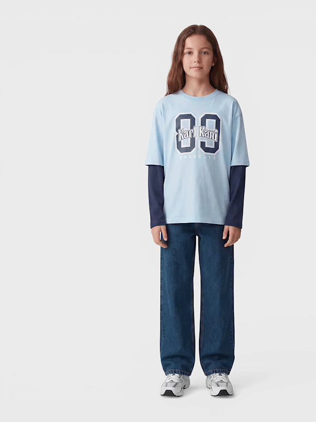 Karl Kani, Round Serif 89 Layered Longsleeve Junior, blue, Image 4 of 4