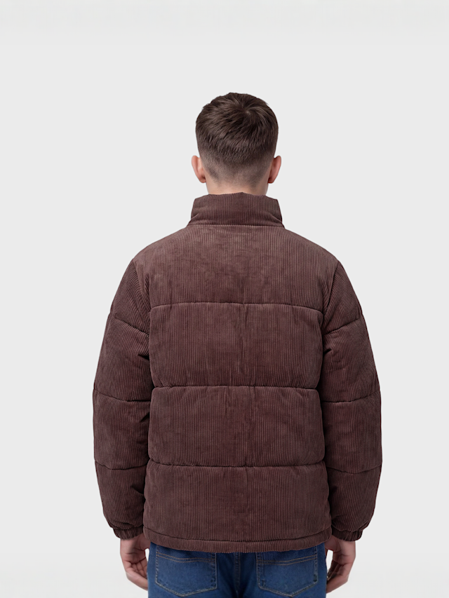 Karl Kani, Signature Corduroy Puffer Jacket, brown, Image 2 of 4