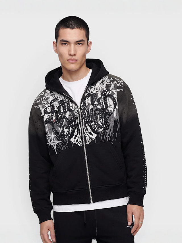 Smoke Rise, Sacred Dawn Hoodie, black, Image 1 of 4