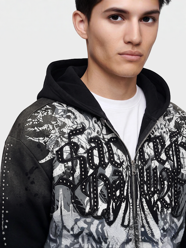 Smoke Rise, Sacred Dawn Hoodie, black, Image 3 of 4