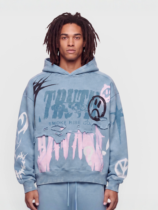 Smoke Rise, Truth Hoodie, blue, Image 1 of 4