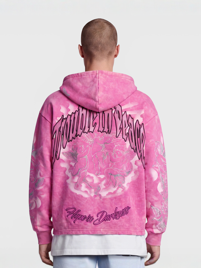 Smoke Rise, Trouble In Peace Zip Hoodie, light pink, Image 2 of 4