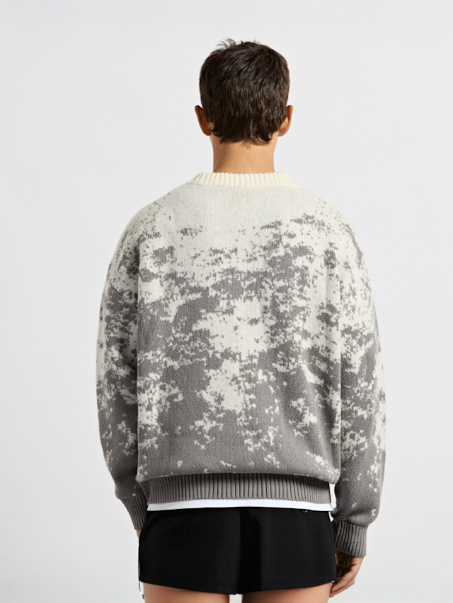 Burocs, Pixel Knit Sweater, grey, Image 2 of 3