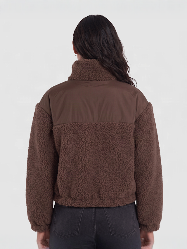 Urban Classics, Ladies Sherpa Mix Jacket, brown, Image 2 of 5