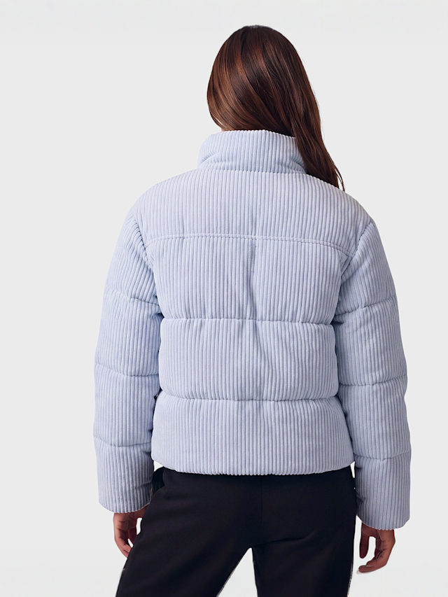 Urban Classics, Ladies Cropped Cord Puffer, blue, Image 2 of 4