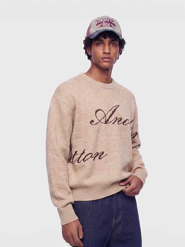 Another Cotton Lab, Signature Knit Sweater, beige, Image 1 of 4