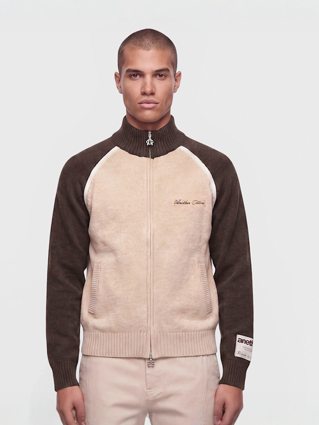 Another Cotton Lab, Another Zip Cardigan, brown, Image 1 of 4