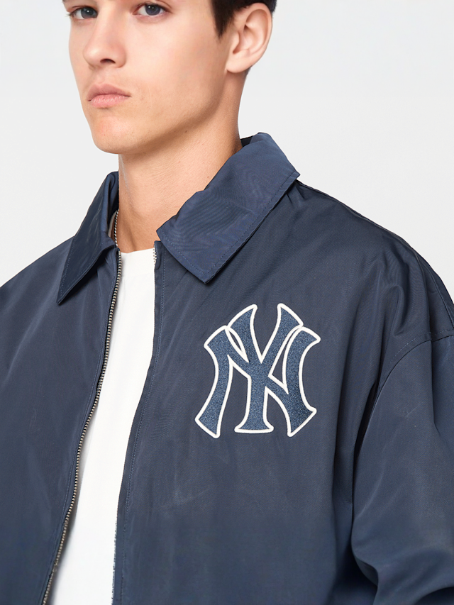 New Era, MLB Collared Jacket, blue, Image 3 of 7
