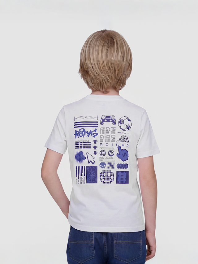 adidas Originals, Gaming Graphic T-Shirt, white, Image 1 of 3