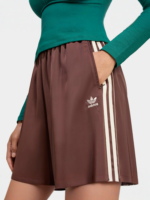 adidas Originals, Adicolor Track Pants Satin Wide Leg, brown, Image 3 of 5