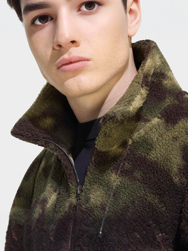 adidas Originals, Camo Polarfleece Track Top, camouflage, Image 3 of 5