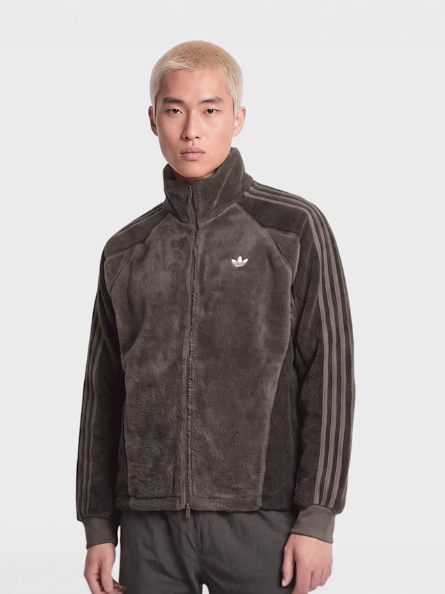 adidas Originals, Winter Fleece Jacket, brown, Image 1 of 4