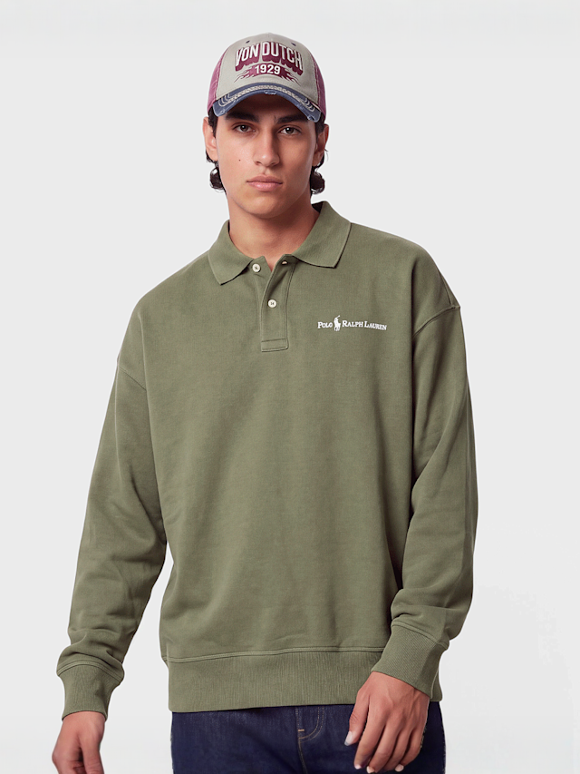 Polo Ralph Lauren, LSKCRFM15-LONG SLEEVE-SWEATSHIRT cruise olive, green, Image 1 of 4