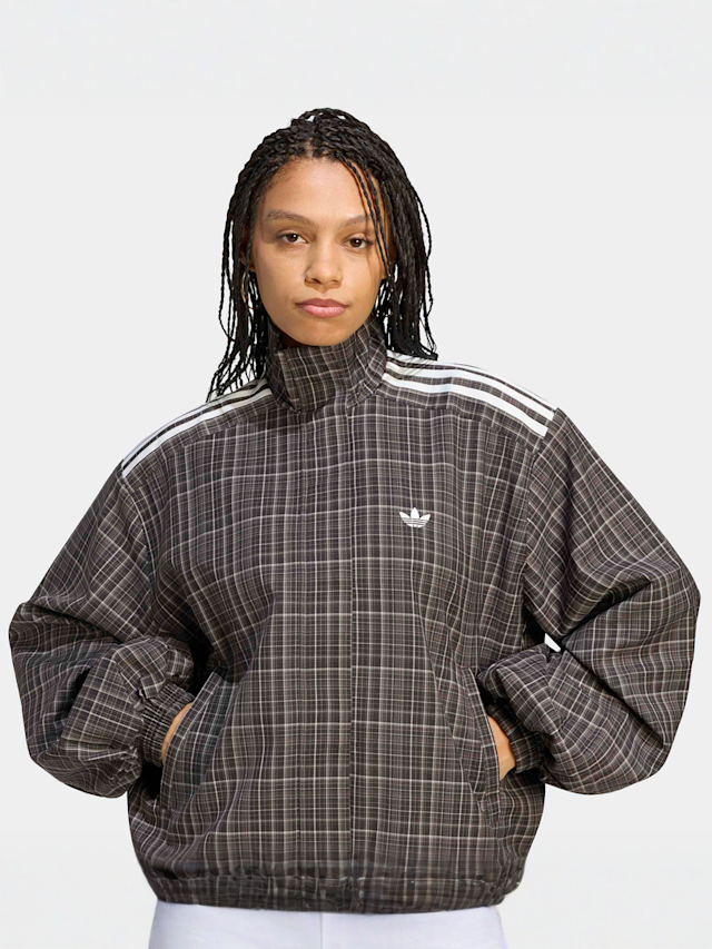 adidas Originals, Blousy Check Track Top, brown, Image 3 of 4