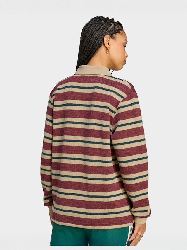 adidas Originals, Stripe Knitted Polo, red, Image 2 of 4