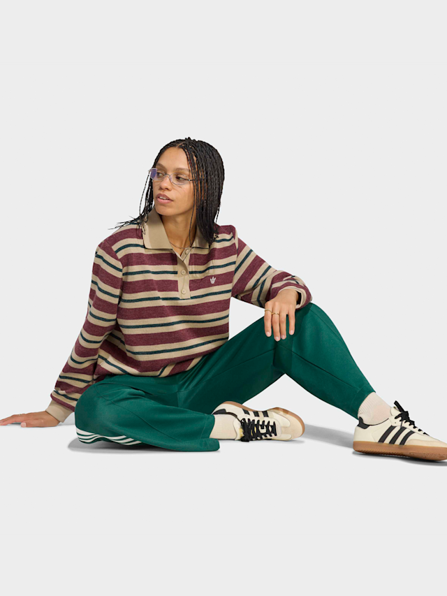 adidas Originals, Stripe Knitted Polo, red, Image 4 of 4