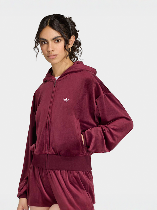 adidas Originals, Essentials Velvet Track Top, red, Image 1 of 5