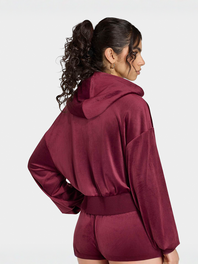 adidas Originals, Essentials Velvet Track Top, red, Image 2 of 5