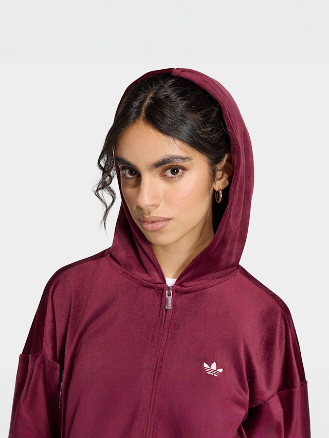 adidas Originals, Essentials Velvet Track Top, red, Image 3 of 5