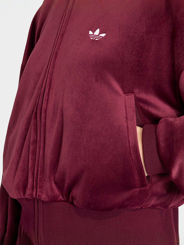 adidas Originals, Essentials Velvet Track Top, red, Image 4 of 5