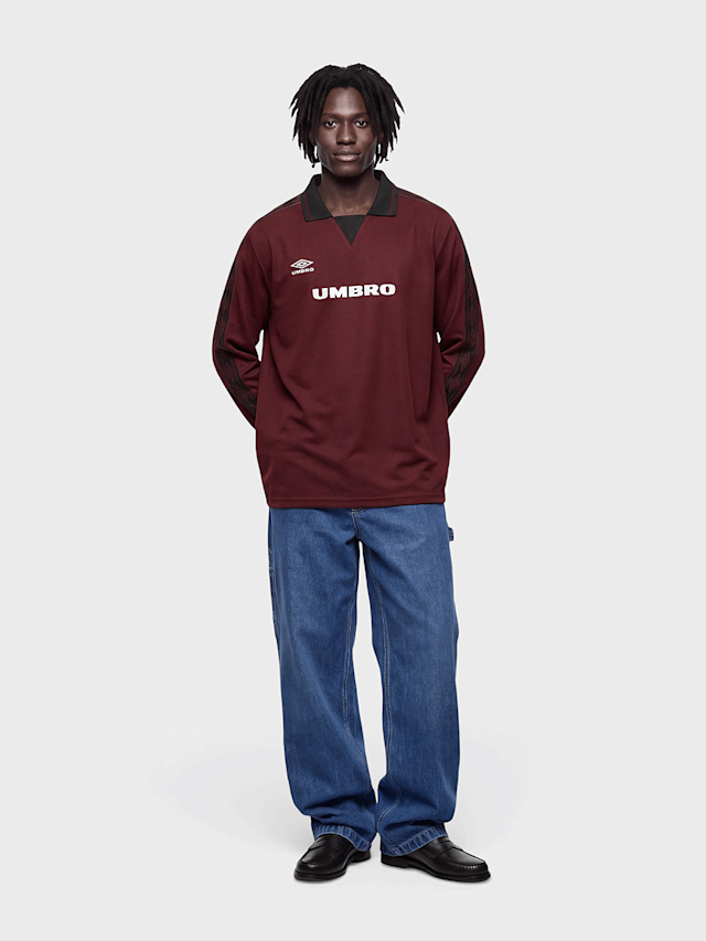 Umbro, Taped Longsleeve Jersey, Red, Image 4 of 4