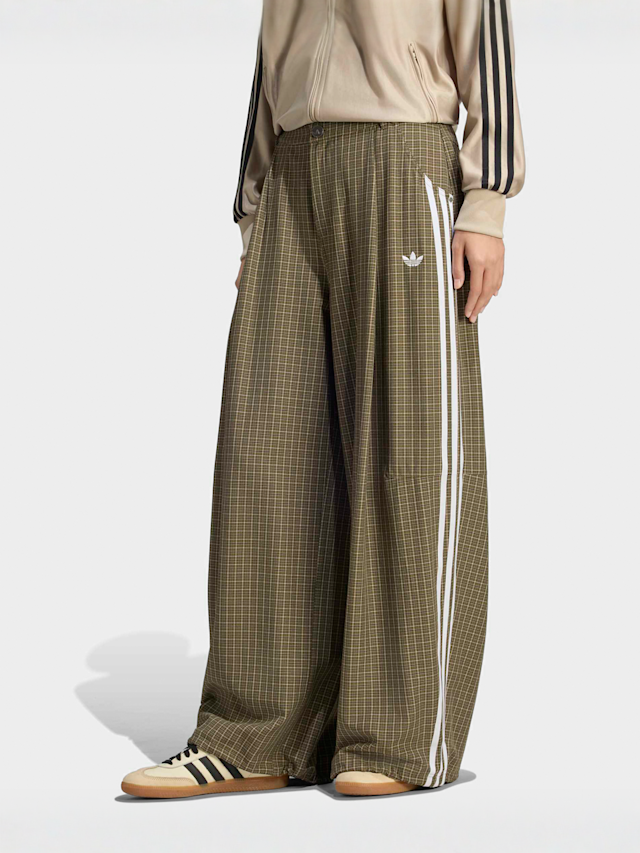 adidas Originals, Checks Trouser Loose Pants, green, Image 1 of 5