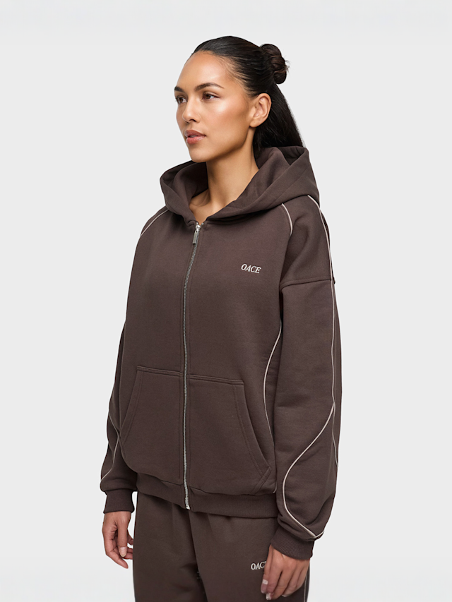 OACE, Lined Zip Jacket, brown, Image 2 of 6
