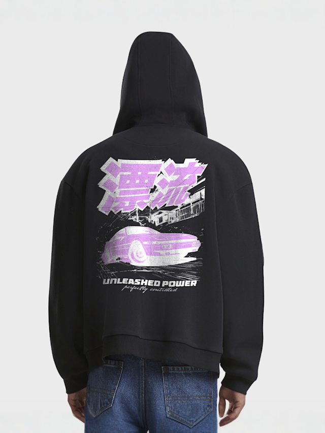 Mister Tee, Unleashed Power Fluffy Zip Hoody, black, Image 1 of 4