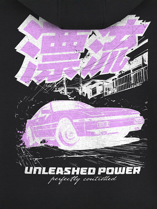 Mister Tee, Unleashed Power Fluffy Zip Hoody, black, Image 3 of 4