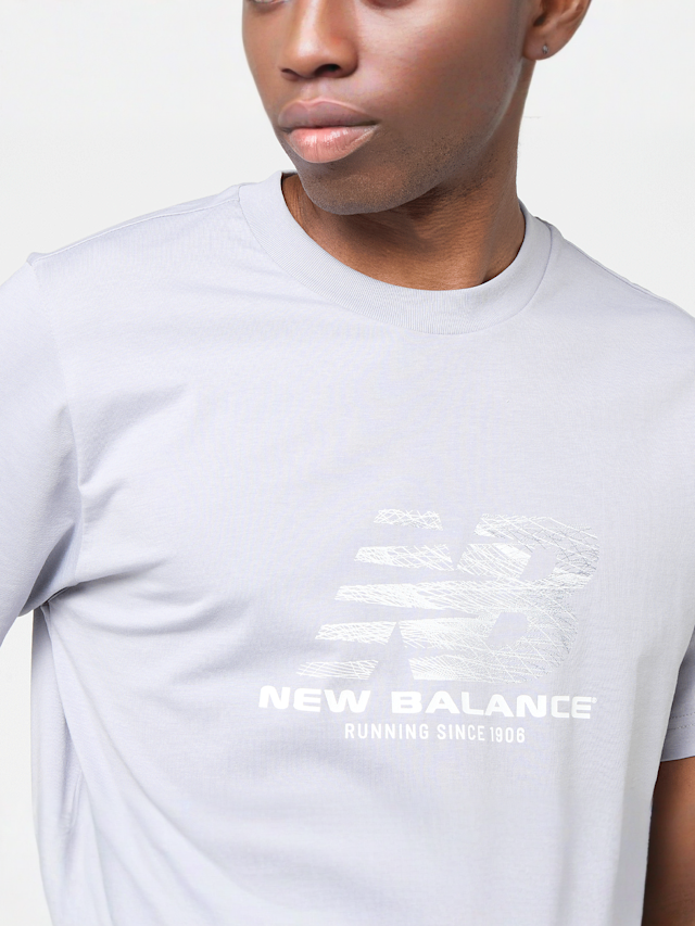 New Balance, Running Lines T-Shirt, blue, Image 3 of 4