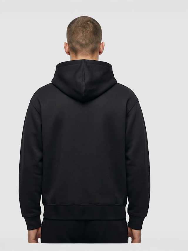 Urban Classics, Heavy Scuba Zip Hoody, black, Image 2 of 3