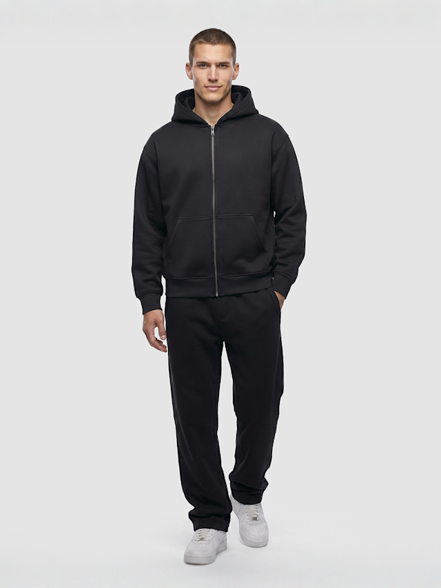 Urban Classics, Heavy Scuba Zip Hoody, black, Image 3 of 3