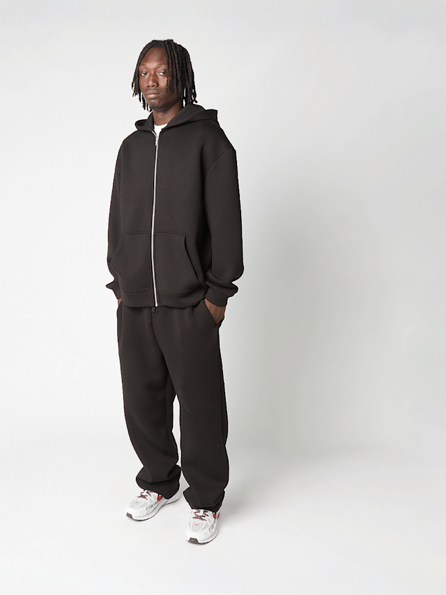 Urban Classics, Heavy Scuba Zip Hoody, black, Image 4 of 4