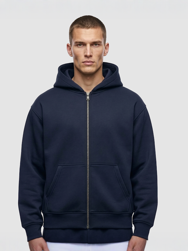 Urban Classics, Heavy Scuba Zip Hoody, blue, Image 1 of 3